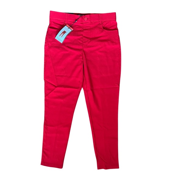 NWT Mario Serrani Pull On Pant Red Size Medium - Picture 4 of 10